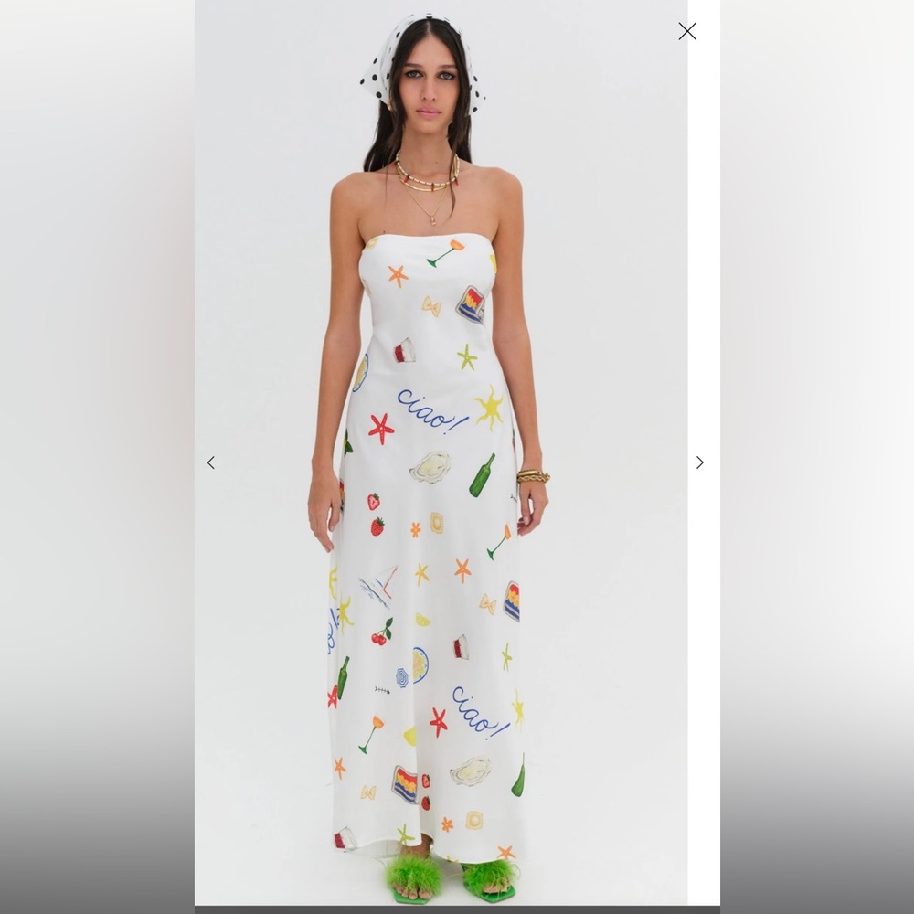 For Love & Lemons Carla Strapless Maxi Dress